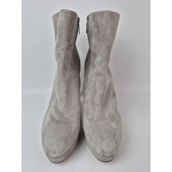 Veronica Beard Women's Grey Suede Platform Dali Stiletto Heeled Boots Size 11 - Picture 3 of 8